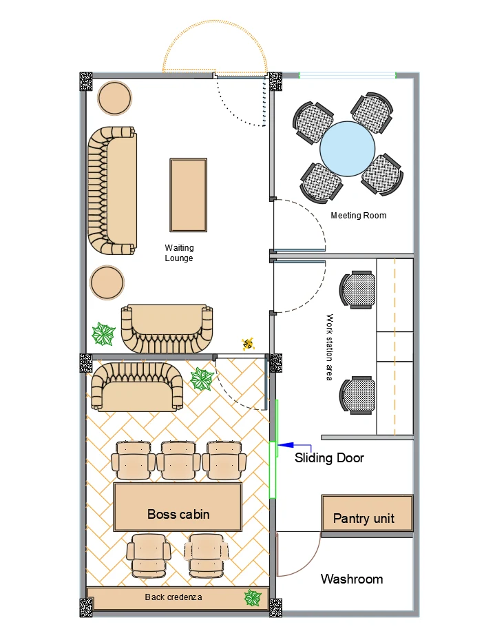 Original office floor plan